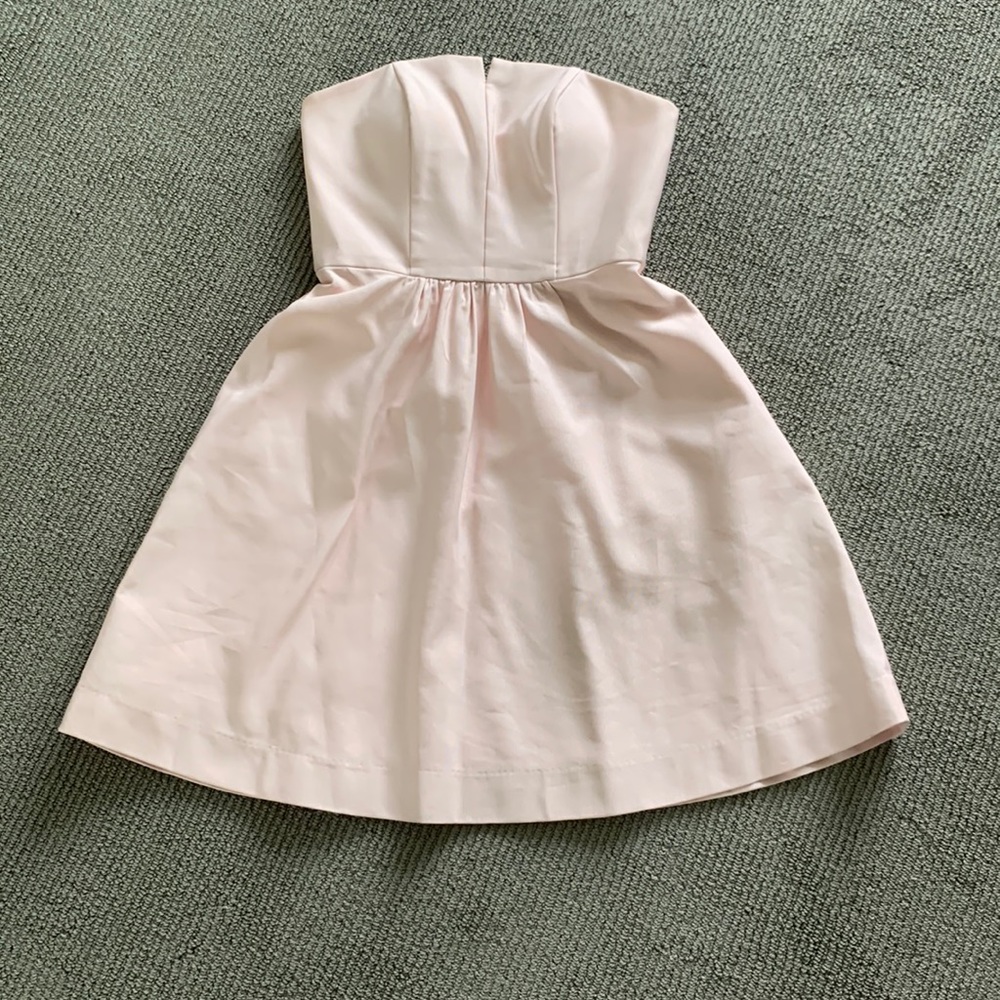 Light pink strapless dress by WEDDINGTON WAY, size 2.